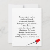 チェスとバラの結婚ゴシック 招待状 (裏面)