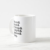 チェスと呼ばれるゲームの6つの駒 コーヒーマグカップ (正面左)