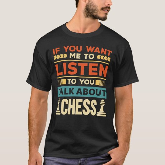 チェスについて Tシャツ (正面)