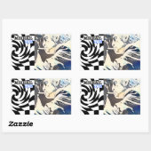 チェスのおじいさん 長方形シール (シート)