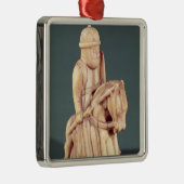 チェスのこまセットからの騎士 メタルオーナメント (右)