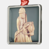 チェスのこまセットからの騎士 メタルオーナメント (左)