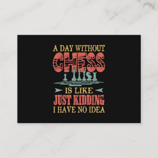 チェスのない日は冗談のようだ エンクロージャーカード (正面)