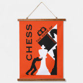 チェスのウォールアート 吊り下げ型タペストリー (正面)