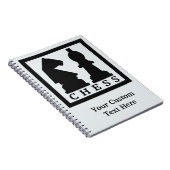 チェスのカスタムな文字及び色のノート ノートブック (右側)