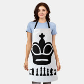 チェスのキッチンキング エプロン (着用した状態)