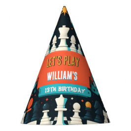 チェスのキングとクイーンゲームの夜を13誕生日 パーティーハット