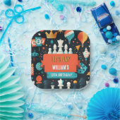 チェスのキングとクイーンゲームの夜を13誕生日 ペーパープレート (パーティー)