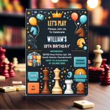 チェスのキングとクイーンゲームナイト13誕生日