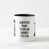 チェスのキングのYESとクリスチャン マグカップ (中央)