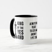チェスのキングのYESとクリスチャン マグカップ (正面左)