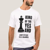 チェスのキングを改善するYESと Tシャツ (正面)
