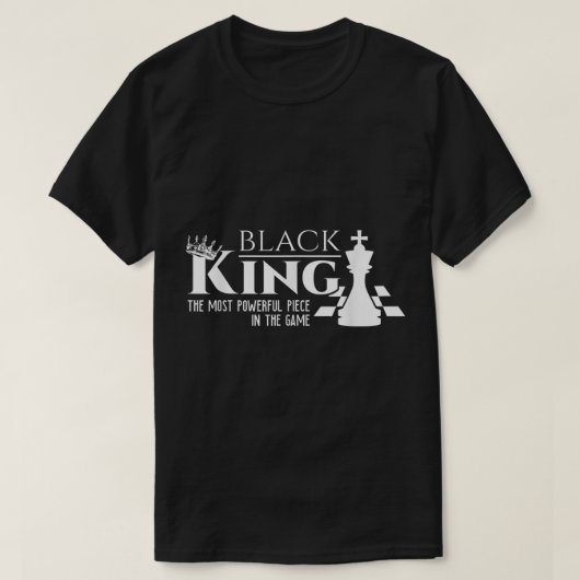 チェスのキングパワーデザイン Tシャツ (デザイン正面)