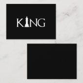 チェスのキングピースを持つ王 エンクロージャーカード (正面/裏面)