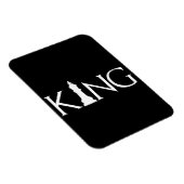 チェスのキングピースを持つ王 マグネット (右側)