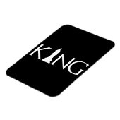 チェスのキングピースを持つ王 マグネット (左側)