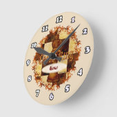 チェスのキング時計 ラウンド壁時計 (傾斜)