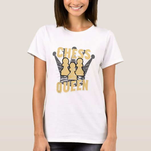 チェスのクイーンキッズ&ウィメンギフト Tシャツ (正面)
