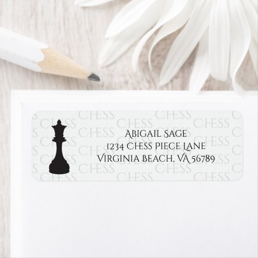 チェスのクイーンクラシックの駒のアドレモダンス ラベル (インサイチュ)