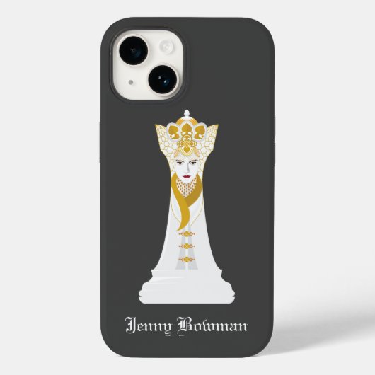 チェスのクイーンパーソナライズされた/名前ケースメイトiPhone C Case-Mate iPhoneケース (裏面)