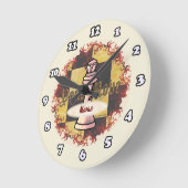 チェスのクイーン時計 ラウンド壁時計 (傾斜)