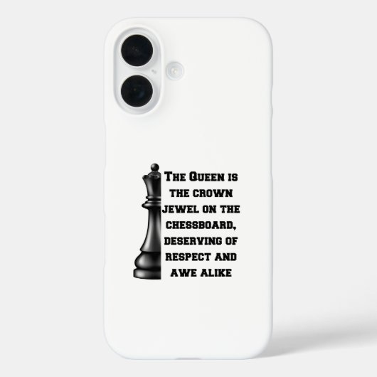 チェスのクイーン白黒のパワー尊重戦略 Case-Mate iPhoneケース (裏面)
