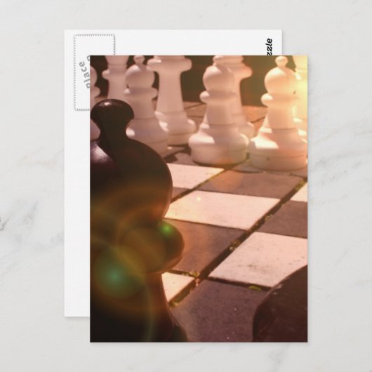 チェスのグランドマスター葉書 ポストカード (正面/裏面)