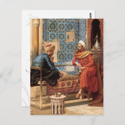 チェスのゲームのはがき ポストカード (正面/裏面)