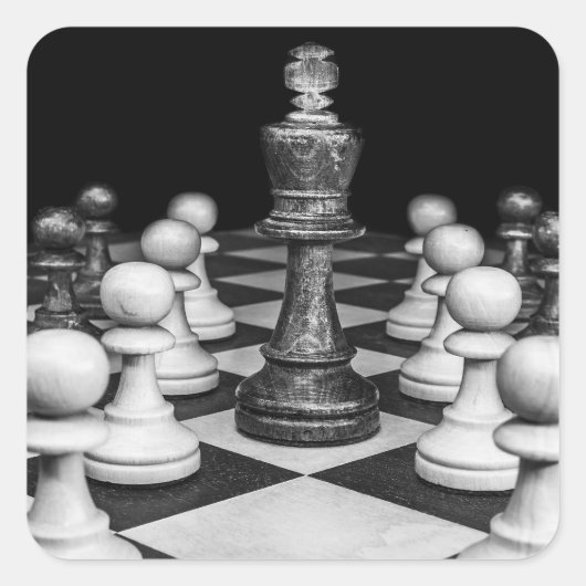 チェスのゲームのシール スクエアシール (正面)