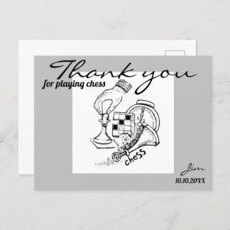 チェスのゲーム。グラフィックアート ポストカード