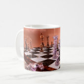 チェスのゲーム コーヒーマグカップ (正面左)