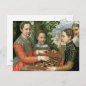 チェスのゲーム， 1555 ポストカード (正面/裏面)
