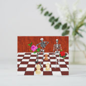 チェスのスケルトン ポストカード (スタンド正面)