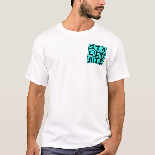 チェスのスターメイト、競争上の停止 Tシャツ (正面)