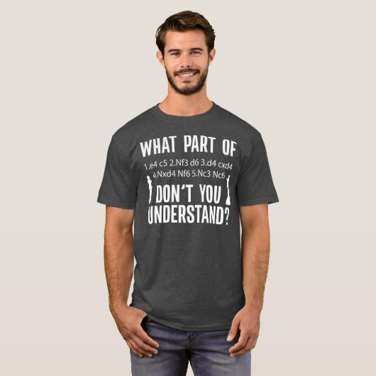 チェスのチェスのシシリアの防衛の移動の表記法 Tシャツ (正面フル)