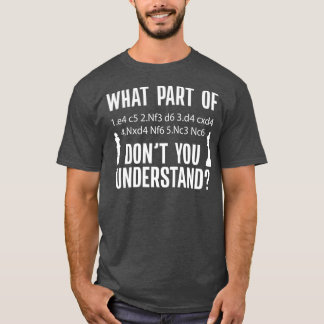 チェスのチェスのシシリアの防衛の移動の表記法 Tシャツ