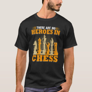 チェスのチェックメイトのヴィンテージタブに英雄はいない Tシャツ