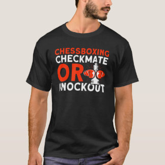 チェスのチェックメイトまたはノックアウトのチェスのチェス Tシャツ