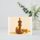 チェスのチェックメイト葉書 ポストカード (スタンド正面)