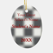 チェスのチームまたはチェスクラブのオーナメント セラミックオーナメント (裏面)