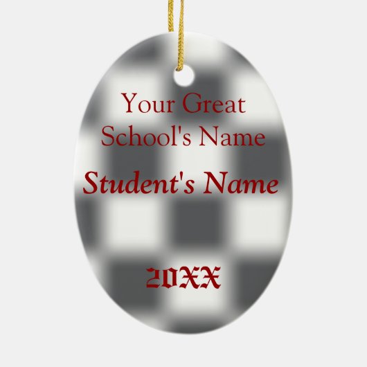 チェスのチームまたはチェスクラブのオーナメント セラミックオーナメント (裏面)