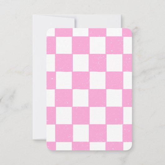 チェスのトーナメントの誕生日パーティーのための女の子テーマ 招待状 (裏面)