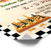 チェスのトーナメントイベントチラシのポスター ポスター (角)