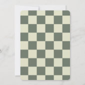 チェスのトーナメント誕生日パーティグリーンテーマゲーム 招待状 (裏面)
