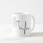 チェスのハートビート コーヒーマグカップ (正面右)