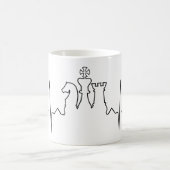 チェスのハートビート コーヒーマグカップ (中央)