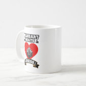 チェスのハートピース戦略ゲーム愛の情熱 コーヒーマグカップ (正面左)