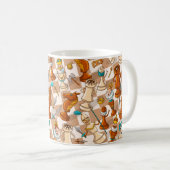 チェスのバトル コーヒーマグカップ (正面右)