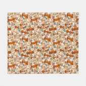 チェスのバトル フリースブランケット (正面(横))