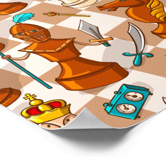 チェスのバトル ポスター (角)